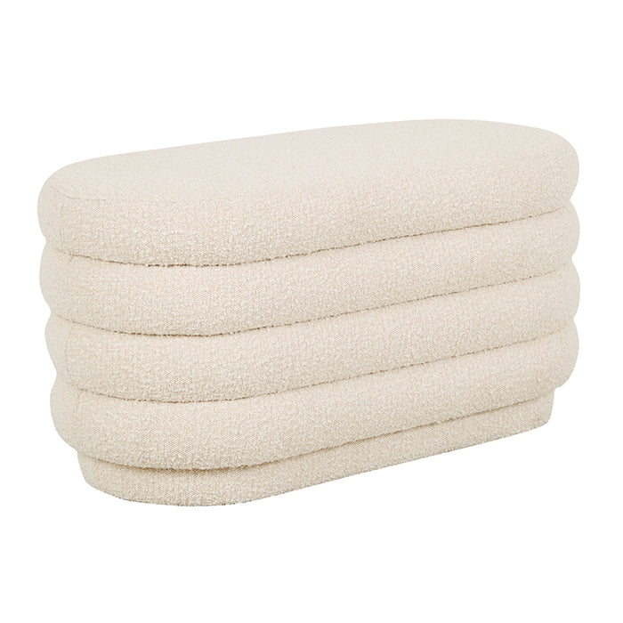 Kennedy Ribbed Oval Ottoman