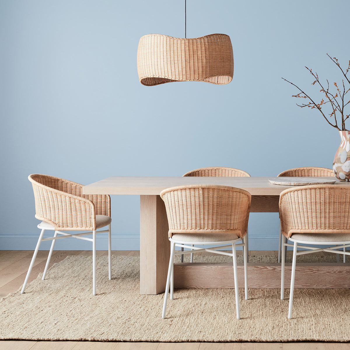 Weaver Straight Dining Armchair — GlobeWest Outlet