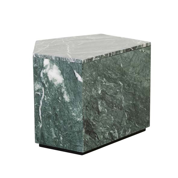 Rufus Block Asymmetrical Marble Side Table