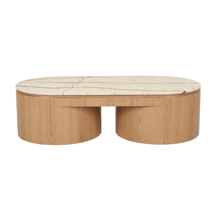 Pluto Oval Marble Coffee Table