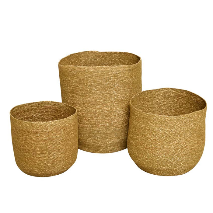 Lark Drum Woven Set 3 Baskets